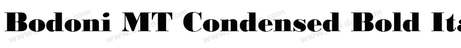 Bodoni MT Condensed Bold Italic字体转换